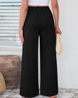 Elastic Waist Wide Leg Pants