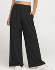 Elastic Waist Wide Leg Pants