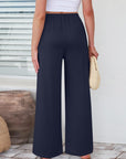 Elastic Waist Wide Leg Pants