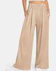 Elastic Waist Wide Leg Pants