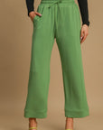 Umgee Drawstring Wide Leg Pants with Pockets