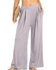 Elastic Waist Wide Leg Pants