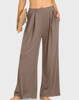 Elastic Waist Wide Leg Pants