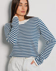 Striped Round Neck Long Sleeve Sweater