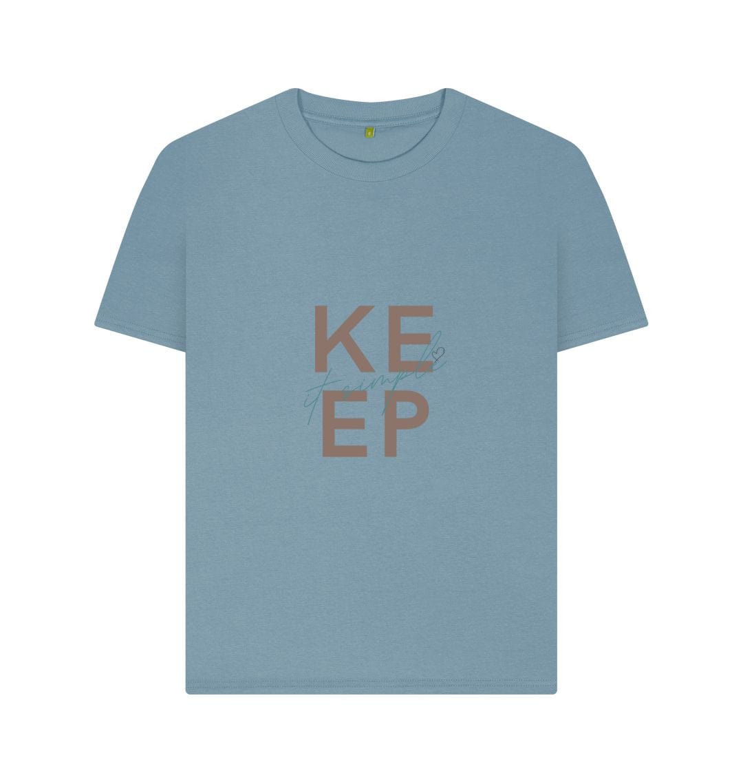 Light Slate Gray Keep It Simple Unisex T-Shirt