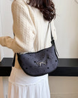 Polyester Printed Adjustable Strap Crossbody Bag