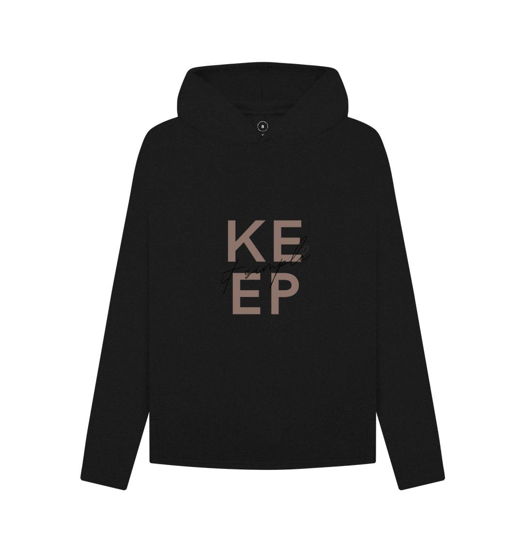 Black Keep It Simple Women's Hoodie