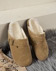 Suede Round Toe Slippers