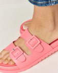 Light Pink Legend Double Buckle Open Toe Sandals