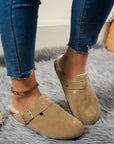 Suede Round Toe Slippers