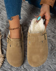 Suede Round Toe Slippers