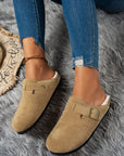 Suede Round Toe Slippers