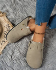 Suede Round Toe Slippers