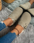 Suede Round Toe Slippers