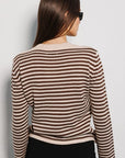 Striped Round Neck Long Sleeve Sweater