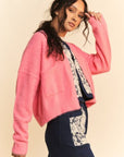 Davi & Dani Open Front Drop Shoulder Cardigan