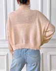 Heart Turtleneck Long Sleeve Sweater