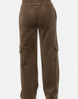 Mono B Elastic Waist Corduroy Cargo Pants