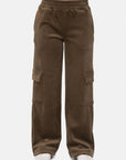 Mono B Elastic Waist Corduroy Cargo Pants