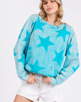 SAGE + FIG Mineral Wash Star Pattern T-Shirt