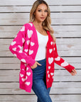 Angel Wings Heart Open Front Long Sleeve Cardigan