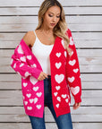 Angel Wings Heart Open Front Long Sleeve Cardigan