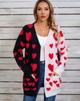 Angel Wings Heart Open Front Long Sleeve Cardigan