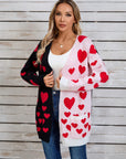 Angel Wings Heart Open Front Long Sleeve Cardigan