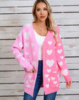 Angel Wings Heart Open Front Long Sleeve Cardigan