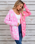 Angel Wings Heart Open Front Long Sleeve Cardigan