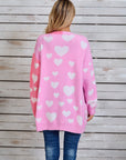 Angel Wings Heart Open Front Long Sleeve Cardigan