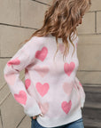 Angel Wings Heart Round Neck Long Sleeve Sweater