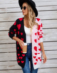 Angel Wings Heart Open Front Long Sleeve Cardigan