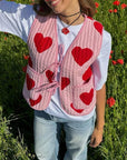 Tied Heart Vest with Pockets