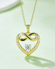 Moissanite 925 Sterling Silver Heart Necklace