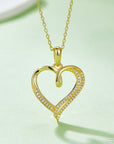 Moissanite 925 Sterling Silver Heart Shape Necklace