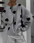 Valentine’s Day Heart Round Neck Long Sleeve Sweater