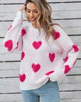 Angel Wings Heart Round Neck Long Sleeve Sweater