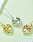 Moissanite 925 Sterling Silver Heart Necklace