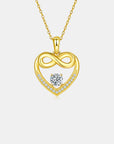 Moissanite 925 Sterling Silver Heart Necklace