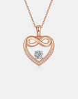 Moissanite 925 Sterling Silver Heart Necklace