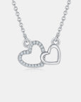 Moissanite 925 Sterling Silver Heart Necklace