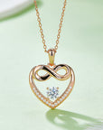 Moissanite 925 Sterling Silver Heart Necklace