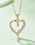 Moissanite 925 Sterling Silver Heart Shape Necklace