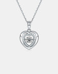 Moissanite 925 Sterling Silver Heart Necklace