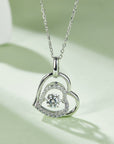 Moissanite 925 Sterling Silver Heart Necklace