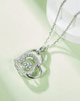 Moissanite 925 Sterling Silver Heart Necklace