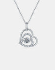 Moissanite 925 Sterling Silver Heart Necklace