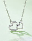 Moissanite 925 Sterling Silver Heart Necklace