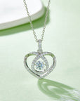 Moissanite 925 Sterling Silver Heart Shape Necklace